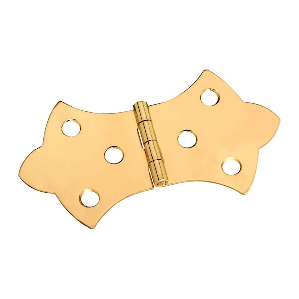 National Hardware National Hardware 3-1/16 in. W X 1-11/16 in. L Solid Brass Gold Steel Decorative Hinge 1 pk N211-847 - main